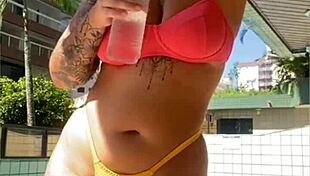 Redhead Exhibitionist Doing Live Show