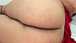 A young woman cries on the endowed man's penis and receives a lot of milk in her mouth