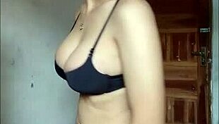 Big Tit Asian Shemale Teases with Masturbation Cumshot