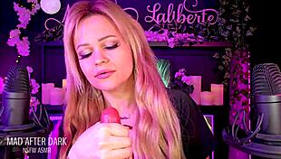 Jack off to Quebecois French blonde's dirty talk and handjob