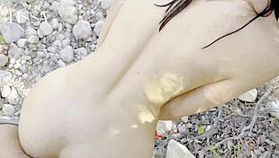 Walk And Sex Outdoors Fucking Interrupted By Unexpected Best Blowjob And Cum In Ass