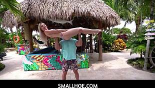 Smallhoe - Petite 18+ Blondie Strips Tiny Bikini for LUCKY STUD. Her Cute Little 18+ Butt Gets POUNDED Hard!