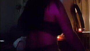 Latina Woman Teases with Striptease