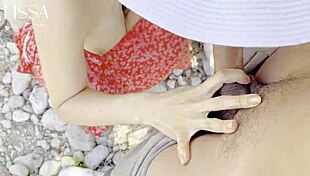 Walk And Sex Outdoors Fucking Interrupted By Unexpected Best Blowjob And Cum In Ass