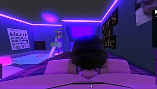 woman in the cafe had ripped leggings so we had sex with big cock monster cock