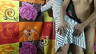 i ride my desi south indian tamil aunt in anal cowgirl, quickie blowjob on bed with armpit fucking