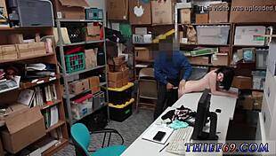 Petite brunette teen in police uniform gets intense anal fucking