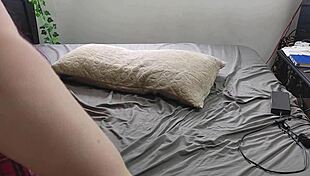 Cute Redhead TGirl Pinky Rides Dildo Anal and Jerks POV