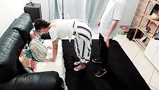 Bad Cleaning Lady Spanked and Facialized