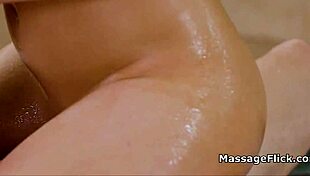 Client Receives Massage From Oily Asian Masseuses In Shower Bathing Session