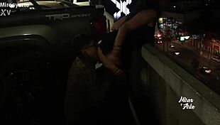 Miroslava gets her pussy licked by a stranger in parking.