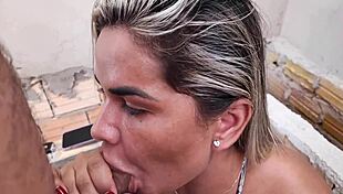 Vagninho and Luna Oliveira in Risky Public Construction Site Encounter