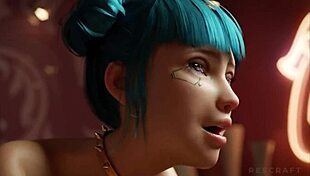 cyberpunk cyberfuck in a wild cartoon adventure