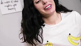 Brunette Bitch Fucks Selfie Stick