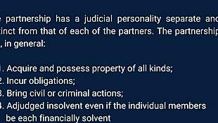 Casual story about partnership law