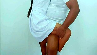 Afterschool Couple Fucks Hard with Tight Pussy and Wet Socks