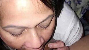 my stepmom wakes me with a blowjob and i cum in her mouth 😈