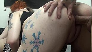 hey, check this blonde babe sucking two huge cocks! 😜
