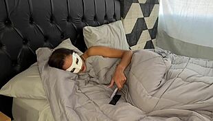 woke up my cuckold buddy with hot sex