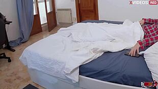 caught stepson jerking, invited for pussy ass fuck, huge anal creampie 😈