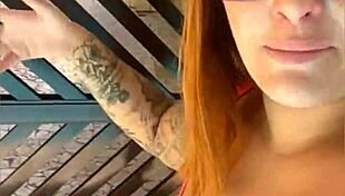 Redhead Exhibitionist Doing Live Show