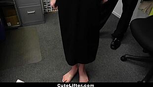 i took the teen to the back room for suspected shoplifting and dominated her