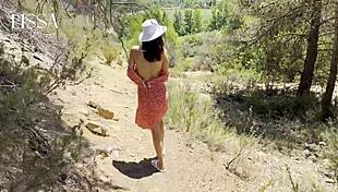 Walk And Sex Outdoors Fucking Interrupted By Unexpected Best Blowjob And Cum In Ass