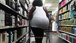 Feeling amazed by candid ebony with huge booty