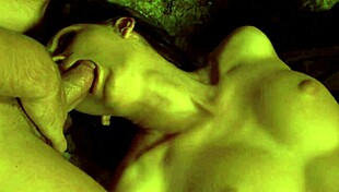 Threesome With Brunette Milf Outdoors