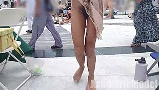 Wow! Hairy Latina Tribal Dance Compilation Naked In Public!