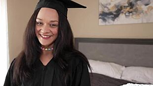 The girl next door received a graduation gift from her step-dad.