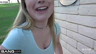 Alyssa cole sucks cock in the park