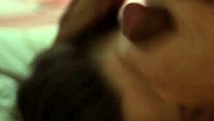 In satin lingerie, she gets bent over for ass to mouth