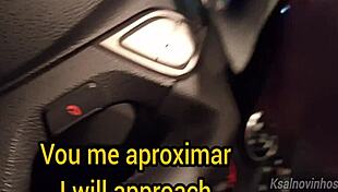 Risky Gesture For Attractive Girl On Street In Public