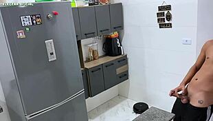 latina maid teases with short shorts, her ass is so tempting