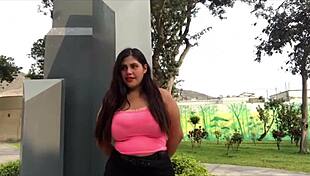 Cassandra, the chubby Peruvian whore, swallows cum on street to chase fame! 😏