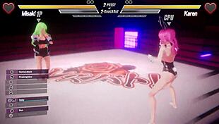 lesbians battle with anal and fingering