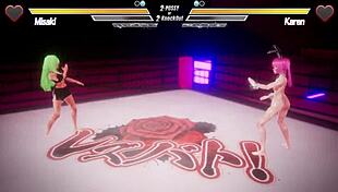 lesbians battle with anal and fingering