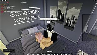 Hey, fucking a cute catgirl in doggystyle on roblox condo 😏