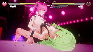 lesbians battle with anal and fingering