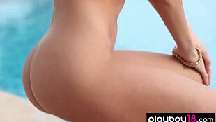 Yo, check out classy blonde milf Jennifer Vaughn nude by the pool!