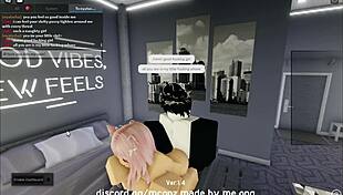 Hey, fucking a cute catgirl in doggystyle on roblox condo 😏