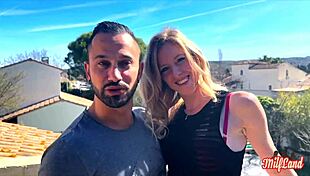 the beautiful blonde cheerfully loves sucking cocks in lingerie