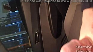 Risky Gesture For Attractive Girl On Street In Public