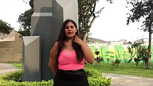 Cassandra, the chubby Peruvian whore, swallows cum on street to chase fame! 😏