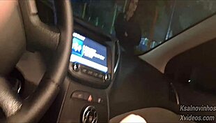 Risky Gesture For Attractive Girl On Street In Public