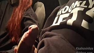 Risky Gesture For Attractive Girl On Street In Public