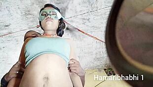 indian village wife rides with big boobs in tight leggings