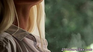 Busty eurobabe gets fucked by big cock outdoors