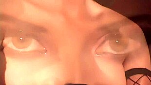 Brunette Slut in Stockings Gets Threesome Facial